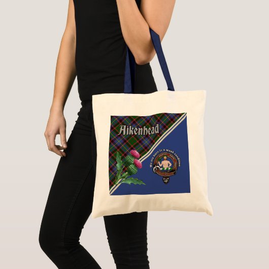 Aikenhead Clan Badge & Tartan Canvas tas (Voorkant (product))