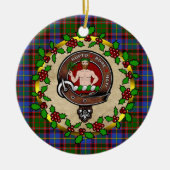 Aikenhead Clan Badge & Tartan Persoonlijke mas Keramisch Ornament (Voorkant)