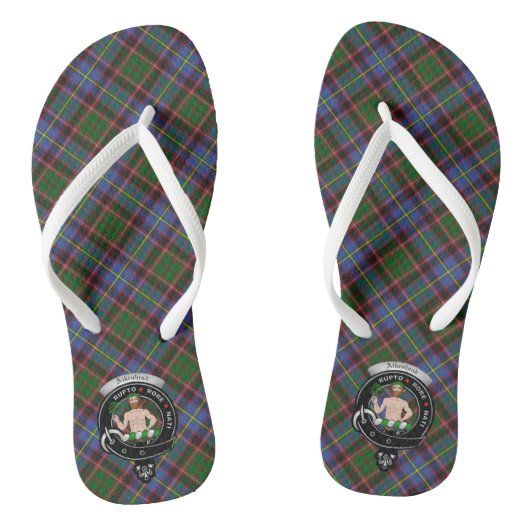 Aikenhead Clan Badge & Tartan Teenslippers (Voetbed)