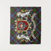 Aikenhead Clan Badge & Unicorns w/Tartan Wandkleed (Voorkant)