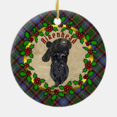 Aikenhead Scottie Dog kerstkeramisch Ornament (Achterkant)