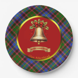 Aikenhead Tartan Persoonlijke Kerstmis Papieren Bordje