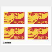 Aikido 1 rechthoekige sticker (Vel)