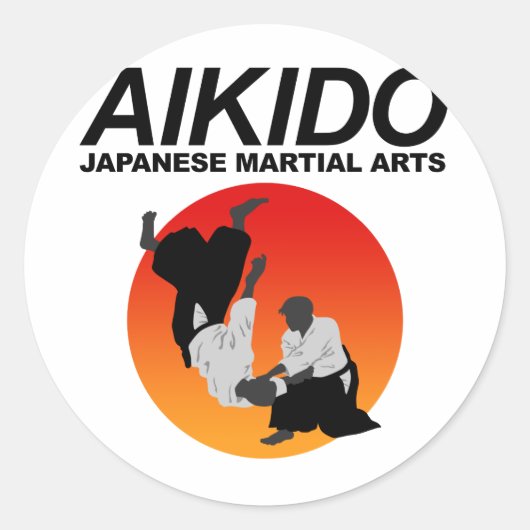 Aikido 3 ronde sticker (Voorkant)