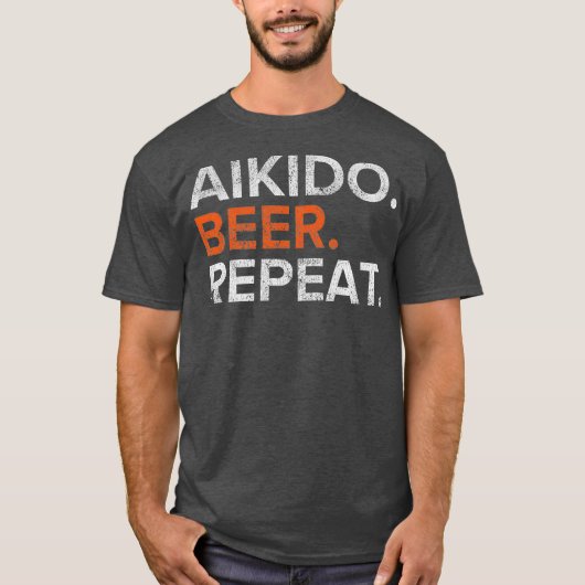  Aikido Beer Herhaalt Funny T-shirt (Voorkant)