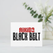 Aikido Black Belt Briefkaart (Staand voorkant)
