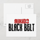 Aikido Black Belt Briefkaart (Voorkant / Achterkant)
