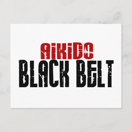Aikido Black Belt Briefkaart (Voorkant)