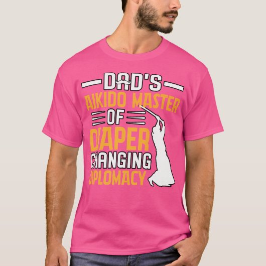 Aikido Dad's Master of Diaper Changing Diplomacy M T-shirt (Voorkant)