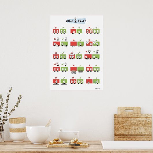 Aikido Dojo Rules Poster (Keuken)