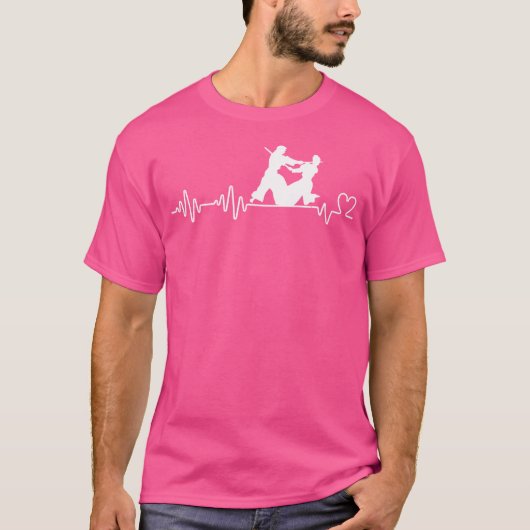 Aikido Hartslag Karate Grappig Aikido T-shirt (Voorkant)