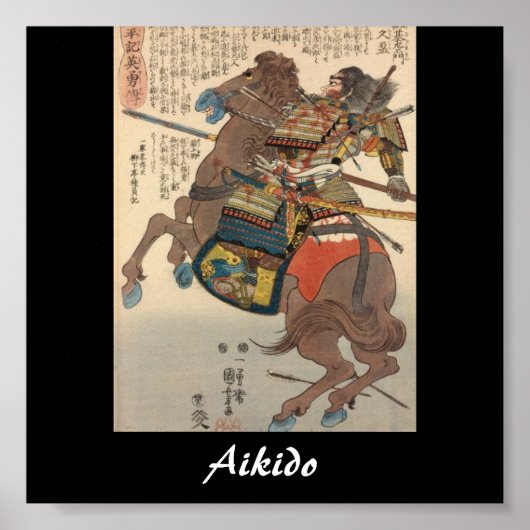 Aikido Japanse martial Art Poster (Voorkant)