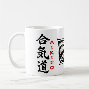Aikido Kanji Drink Mok met Japanse vlag