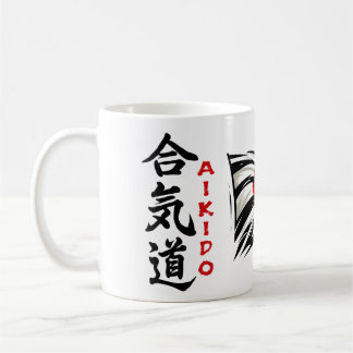 Aikido Kanji Drink Mok met Japanse vlag