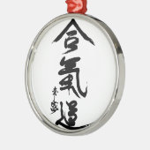 Aikido Kanji O'Sensei Calligrafie Metalen Ornament (Links)