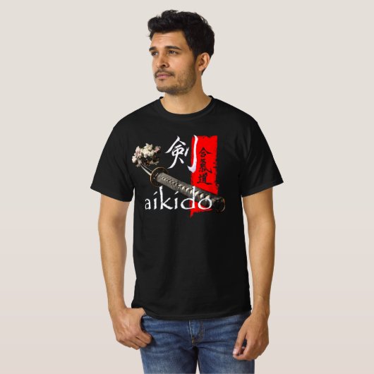 Aikido Katana - Samurai Sword T-Shirt (Voorkant volledig)