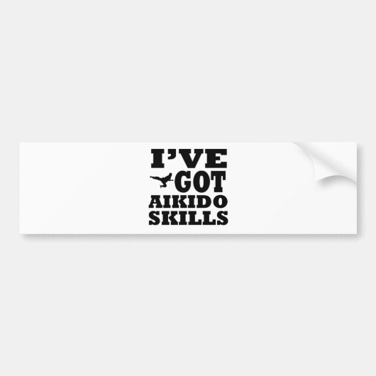 Aikido Martial Arts design Bumpersticker (Voorkant)