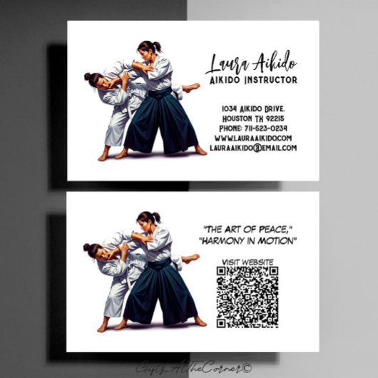 Aikido Martial Arts-instructeur Visitekaartje