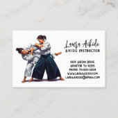 Aikido Martial Arts Instructor Visitekaartje (Voorkant)