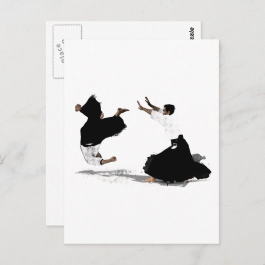 Aikido nage briefkaart (Voorkant / Achterkant)