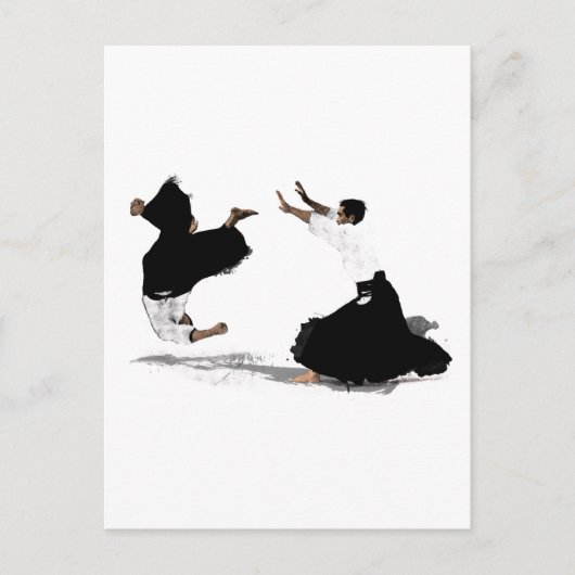 Aikido nage briefkaart (Voorkant)
