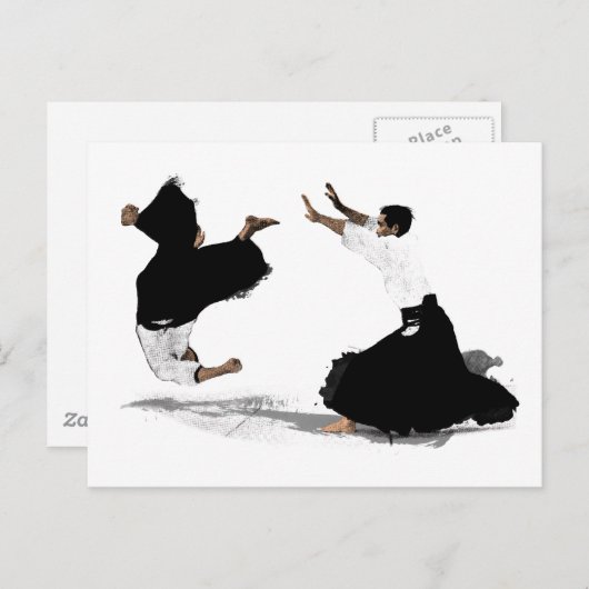 Aikido nage briefkaart (Voorkant / Achterkant)