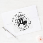 Aikido: Ontwikkel jezelf Vierkante Sticker (Envelop)