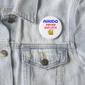 Aikido Pijn nu bier later Ronde Button 5,7 Cm (In situ)