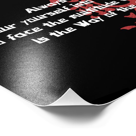 Aikido Quote Foto Afdruk (Hoek)