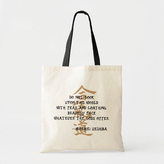 Aikido Quote Tote Bag (Voorkant)