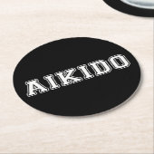 Aikido Ronde Kartonnen Onderzetter (Gebogen)