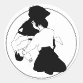 Aikido Ronde Sticker (Voorkant)
