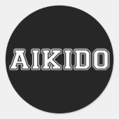 Aikido Ronde Sticker (Voorkant)