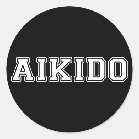 Aikido Ronde Sticker (Voorkant)