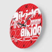 Aikido Scarlet Red Stripes Grote Klok (Hoek)
