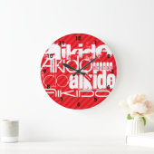 Aikido Scarlet Red Stripes Grote Klok (Huis)