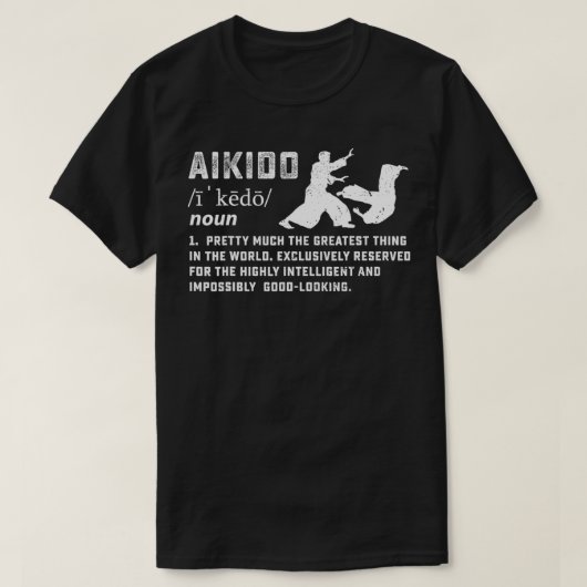 Aikido self defence martial art grappig defi t-shirt (Design voorkant)