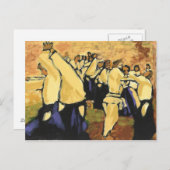 Aikido Seminar Ochre en Black briefkaart (Voorkant / Achterkant)