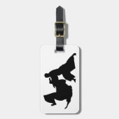 Aikido Silhouette Bagagelabel (Voorkant verticaal)