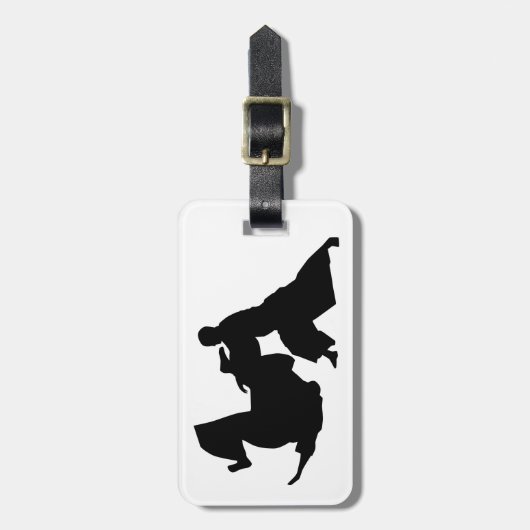 Aikido Silhouette Bagagelabel (Voorkant verticaal)