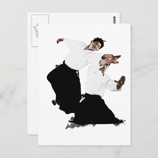 Aikido suwari briefkaart (Voorkant / Achterkant)