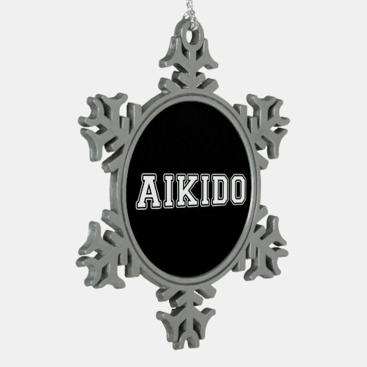 Aikido Tin Sneeuwvlok Ornament (Links)