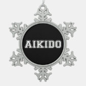 Aikido Tin Sneeuwvlok Ornament (Voorkant)