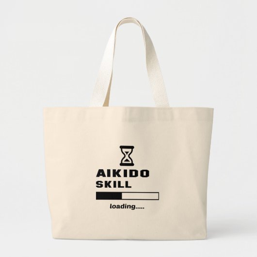 Aikido vaardigheidslading...... grote tote bag (Voorkant)