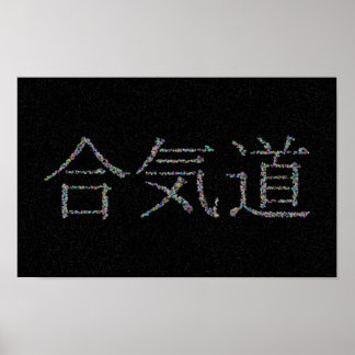 Aikido valt in de ruimte poster