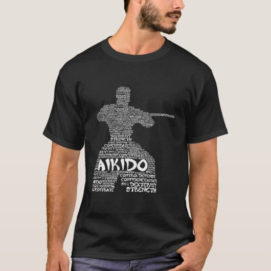 Aikido vechtsporten in training en gevechtsgeschen t-shirt (Voorkant)