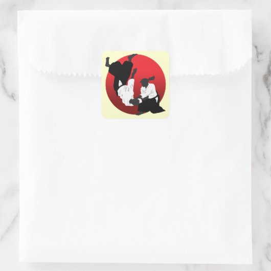 Aikido Vierkante Sticker (Tas)
