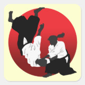 Aikido Vierkante Sticker (Voorkant)