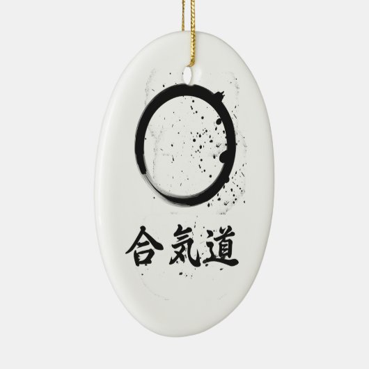 Aikido Zen Ink Keramisch Ornament (Rechts)