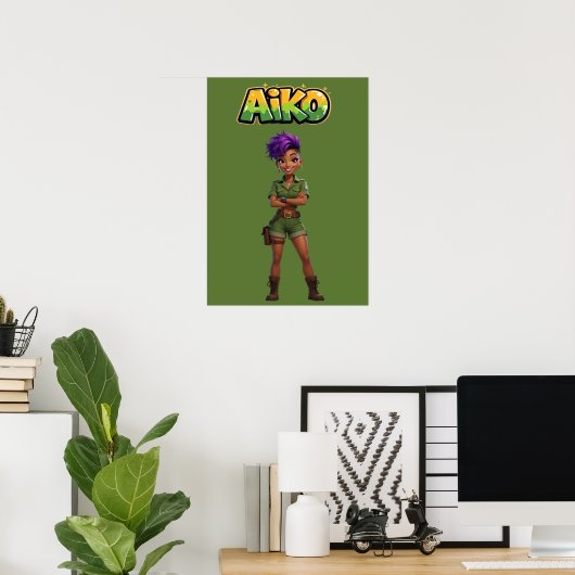 AiKo Beats™ Safari AiKo Explorer Poster (Thuiskantoor)
